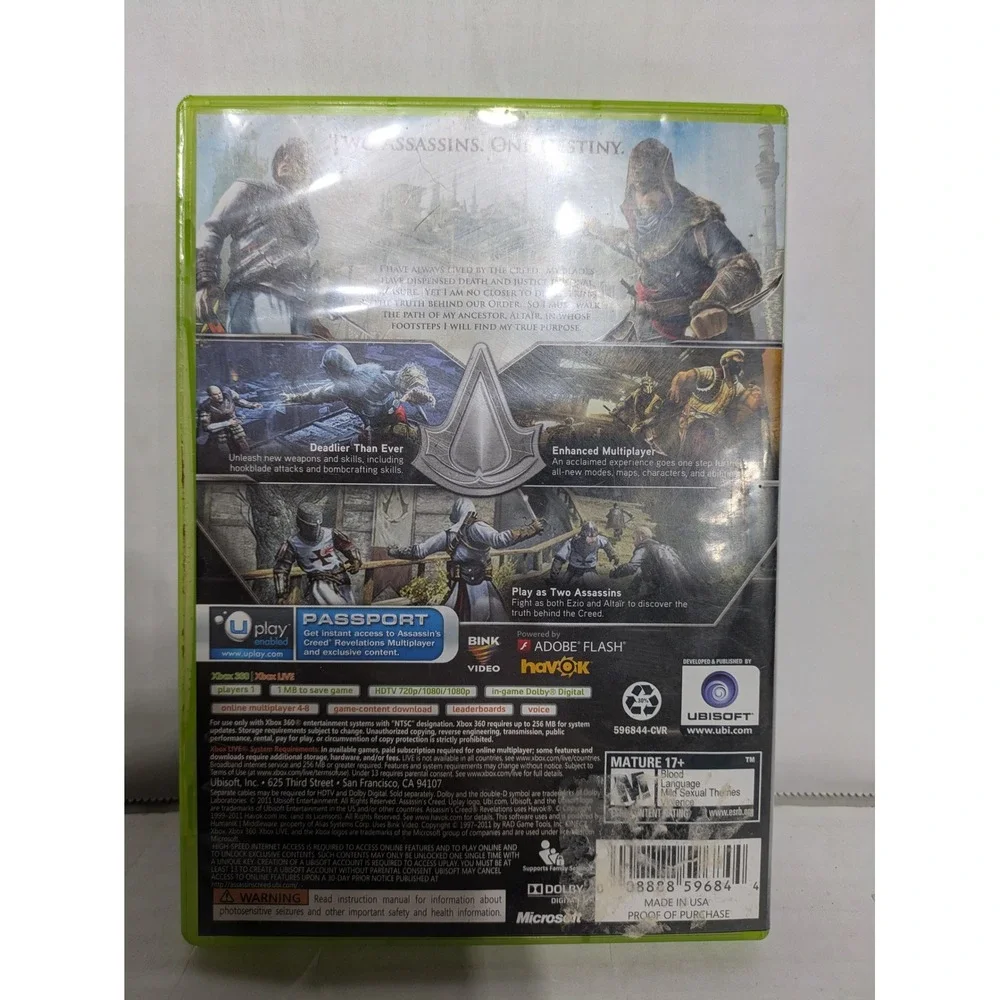 Microsoft Xbox 360 Assassins Creed GTA V LEGO Indiana Jones Kung Fu Panda TESTED